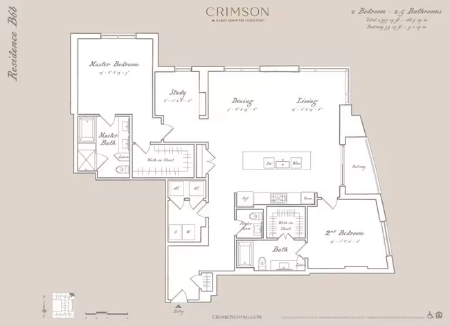 Residence B6B with study 0422 floor plan
